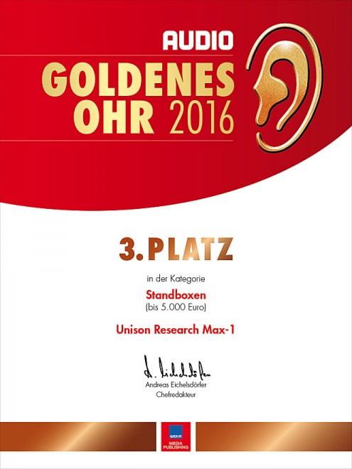 Unison Research Max 1 Goldenes Ohr Audio